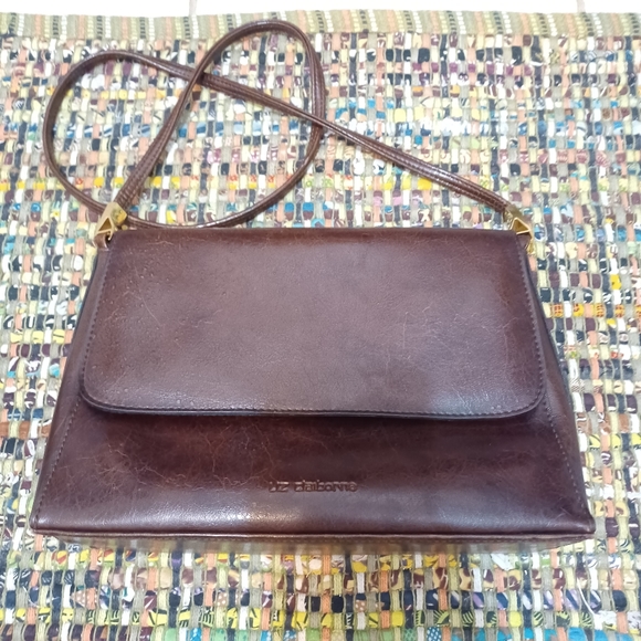 Liz Claiborne Handbags - ⛔️SOLD⛔️Vintage Liz Claiborne Chocolate Brown Crossbody Bag
